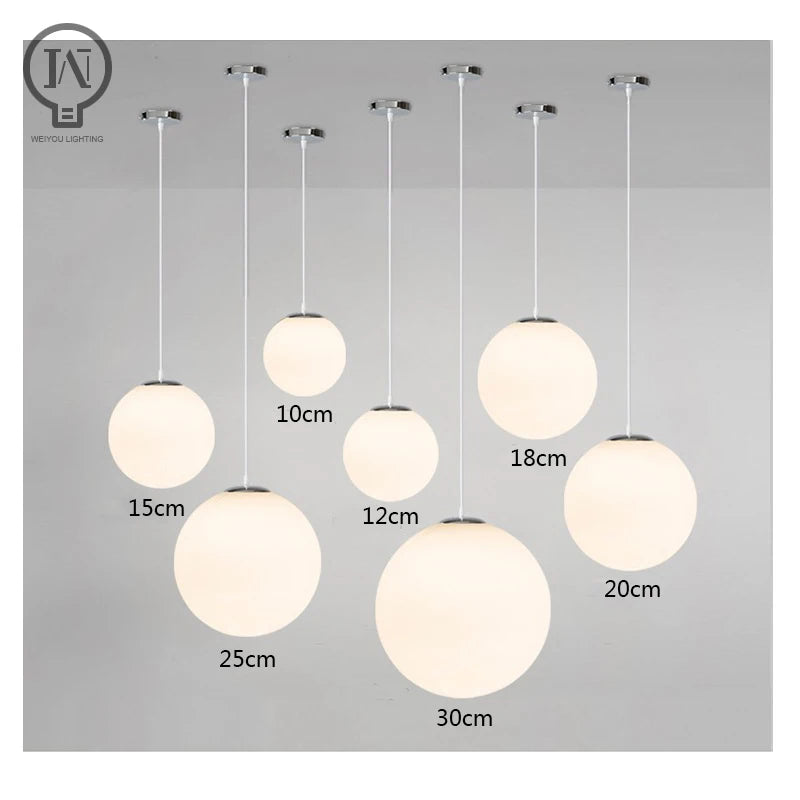boule de verre pendentif lumières