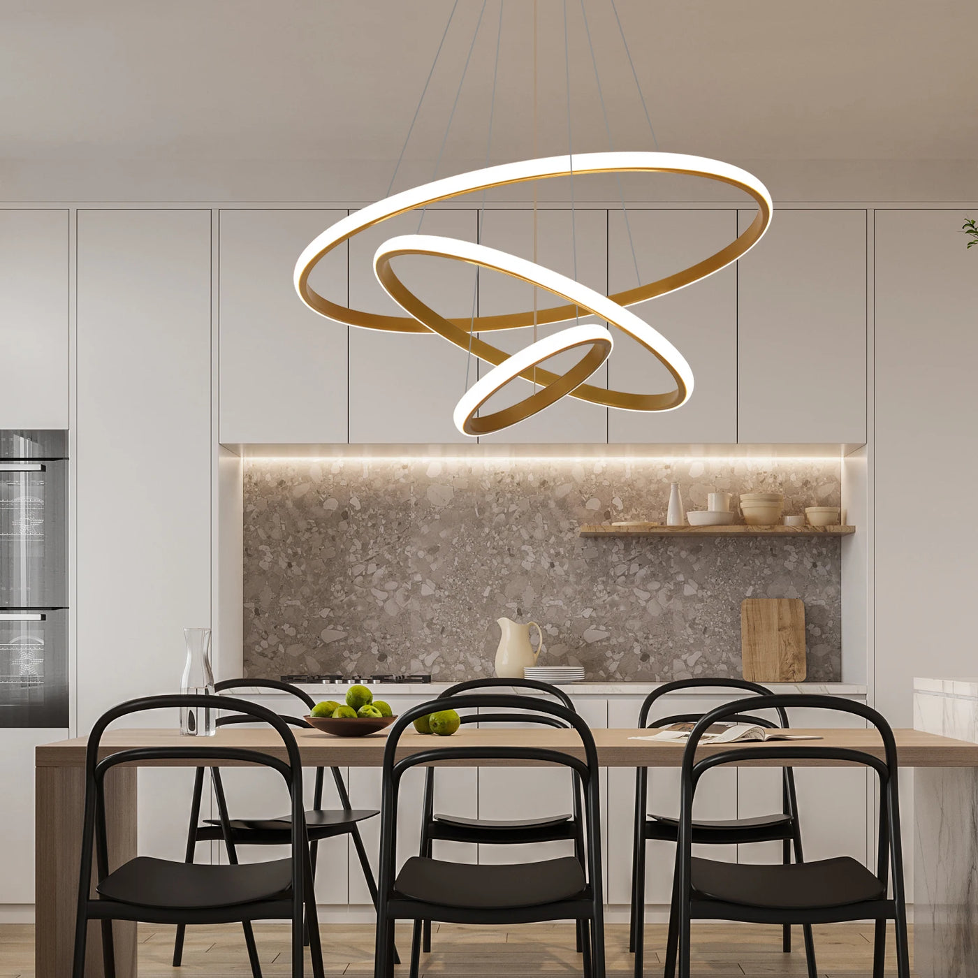 Lampes suspendues à 3 anneaux