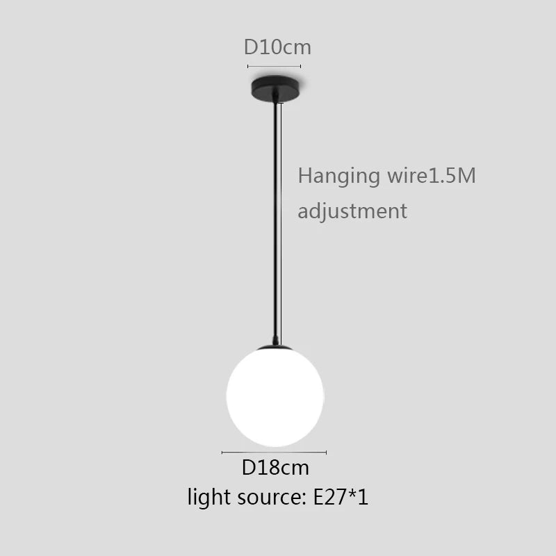 boule de verre pendentif lumières