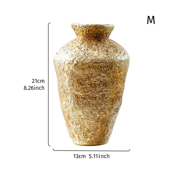 Pot de poterie doré Vintage