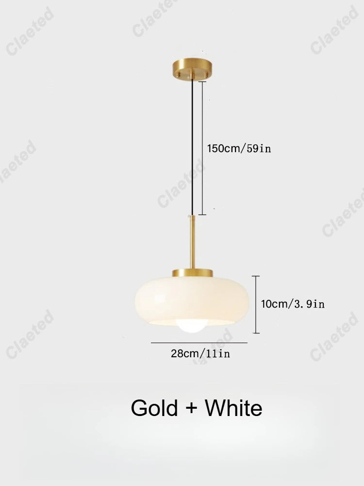 Lampe suspendue en verre nordique