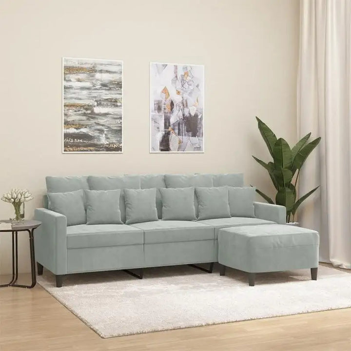 Canapé Minimaliste Velours- Gris
